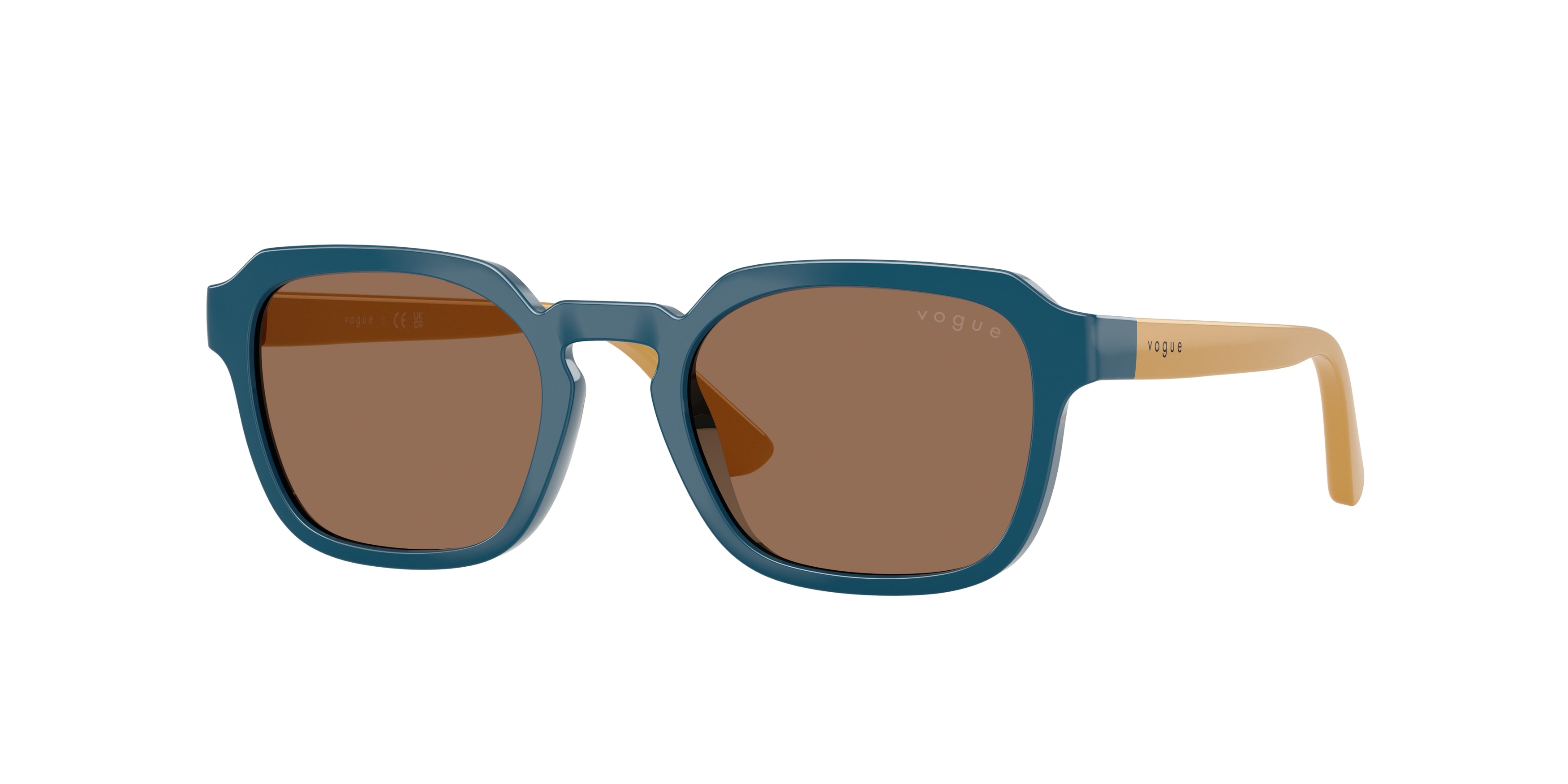 Vogue Eyewear Enfant VJ2025 319073 Lunettes De Soleil Nylon Bleu Marron GéOméTrique Normale-image